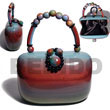 Collectible Handcarved Laminated Acacia Wood Handbag / Sarah Ra