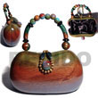Collectible Handcarved Laminated Acacia Wood Handbag / Canoe Ra