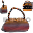 Collectible Handcarved Laminated Acacia Wood Handbag / Colton R