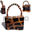 Collectible Handcarved Laminated Acacia Wood Handbag / Beta Nat
