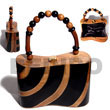 Collectible Handcarved Laminated Acacia Wood Handbag / Beta Nat