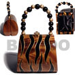 Collectible Handcarved Laminated Acacia Wood Handbag / Elle Zeb