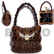 Collectible Handcarved Laminated Acacia Wood Handbag / Barrie T
