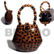 Collectible Handcarved Laminated Acacia Wood Handbag / Jelou T