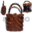 Fashion Collectible Handcarved Laminated Acacia Acacia Bags