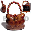 Fashion Collectible Handcarved Laminated Acacia Acacia Bags