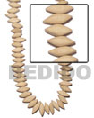 3 Beads Strands of nat. white wood slide