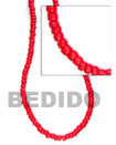 Fashion 4-5mm Red Coco Pokalet Coco Beads Coconut Necklace