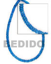 Fashion 4-5mm Blue Coco Pokalet Coco Beads Coconut Necklace