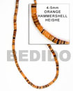Orange Hammershell Shell Beads Shell Beads Shell Necklaces