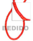 Fashion 2-3mm Red Coco Heishe Coco Beads Coconut Necklace