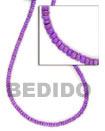 Fashion 4-5mm Violet Coco Pokalet Coco Beads Coconut Necklace