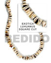 Fashion Exotica Luhuanus Square Cut Shell Beads