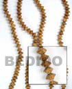 shell fashion jewelry Bayong Saucer Wood Beads Wooden Necklaces Wood Beads