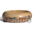 Natural White Wood W/ Clear Protective Topcoat Embossed Metalli