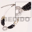 Floating 2-3mm Coco Pklt.black W/ Acrylic Crystals