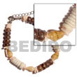 Fashion 4-5mm Coco Pokalet. Nat. Shell Bracelets