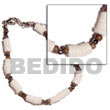 Fashion 4-5mm White Clam Heishe Shell Bracelets