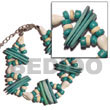 2 Rows Aqua Green Bracelets