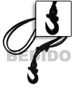 40mm Black Celtic Carabao Horn Anchor On Adjustable Leather Tho