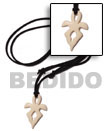 40mm Celtic Carabao White Bone Cross On Adjustable Leather Thon
