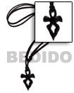 40mm Celtic Carabao Black Horn Cross On Adjustable Leather Thon