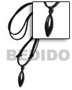 40mm Celtic Eye Carabao Black Horn Pendant On Adjustable Leathe