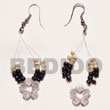 Floating 2-3mm Black Coco Earrings