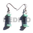 Dangling Pastel Bluewoodtube W/ Wooden Earrings