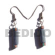 Dangling Pastel Blue Wood Wooden Earrings