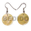 Dangling 35mm Round MOP Earrings