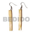 Dangling 50x7mm MOP Bar Earrings