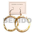 Dangling Brown Lip Hoop Earrings