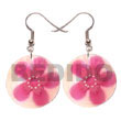 35mm Round Capiz W/ Handpainted Floral Design