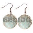 35mm Round Hammershell W/ Hand Painted Earrings