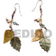 Dangling MOP/blacklip Leaves W/ Earrings