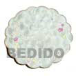 Capiz Shell Plate W/ Floral Design