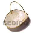 Capiz Shell Hat Basket Decorative / Gift Item