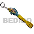 Fish On Fork Handpainted Wooden Keychain