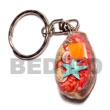 Cowri Shell With Laminated Seashell Keychain