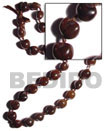 Brown Kukui Nuts Ribbon Lei ( Lumbang -32 Pcs. )