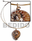 Fashion 3 rows golden cable wire with land snail pendant
