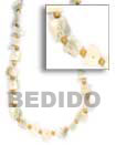 Side Drill Sqaure Cut Troca Necklace