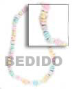 Pastel Necklace Wood Beads Necklace