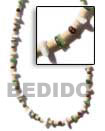 Sq. Cut Shell With Coco Necklace