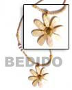 Mop Flower Pendant Necklace Natural Combination Necklace