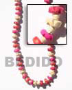 Fashion 2-3 Mm Heishe Bleach Natural Combination Necklace