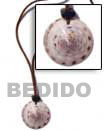 Leather Thong W/ Cunos Shell And Black Horn Necklace