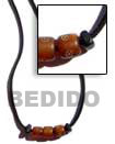 Leather Thong W/ Golden Horn Pendant Necklace