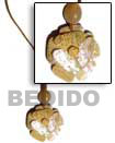 Leather Thong Natural Flower Shell Necklace